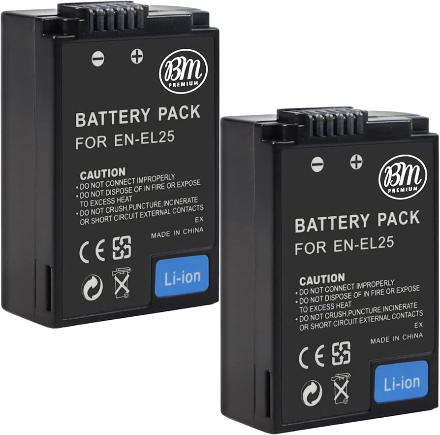 Amazon.com: BM Premium 2 Pack of High Capacity EN-EL25 Batteries Amazon.com: BM Premium 2 Pack of High Capacity EN-EL25 Batteries