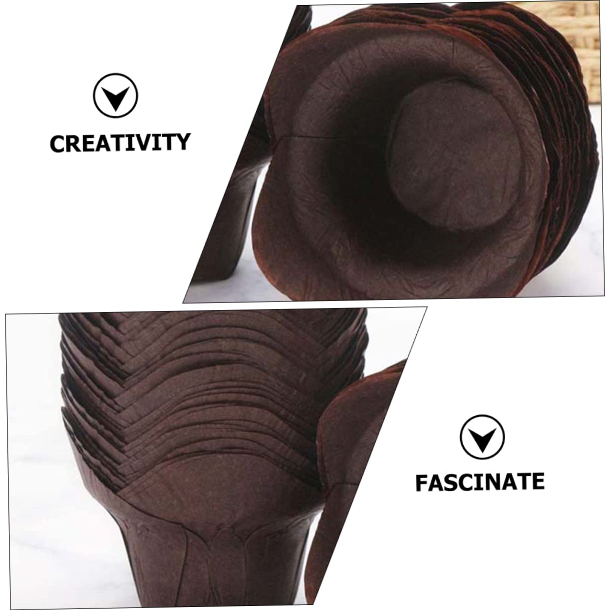 Amosfun 4 Ensembles Petit Gâteau Papier Anti-huile Organisateurs De Cuisson De Doublures De Gâteau De Tulipe Cuisson Des Petits Gâteaux Conteneur De Cookies Tasses 100 Pièces * 4