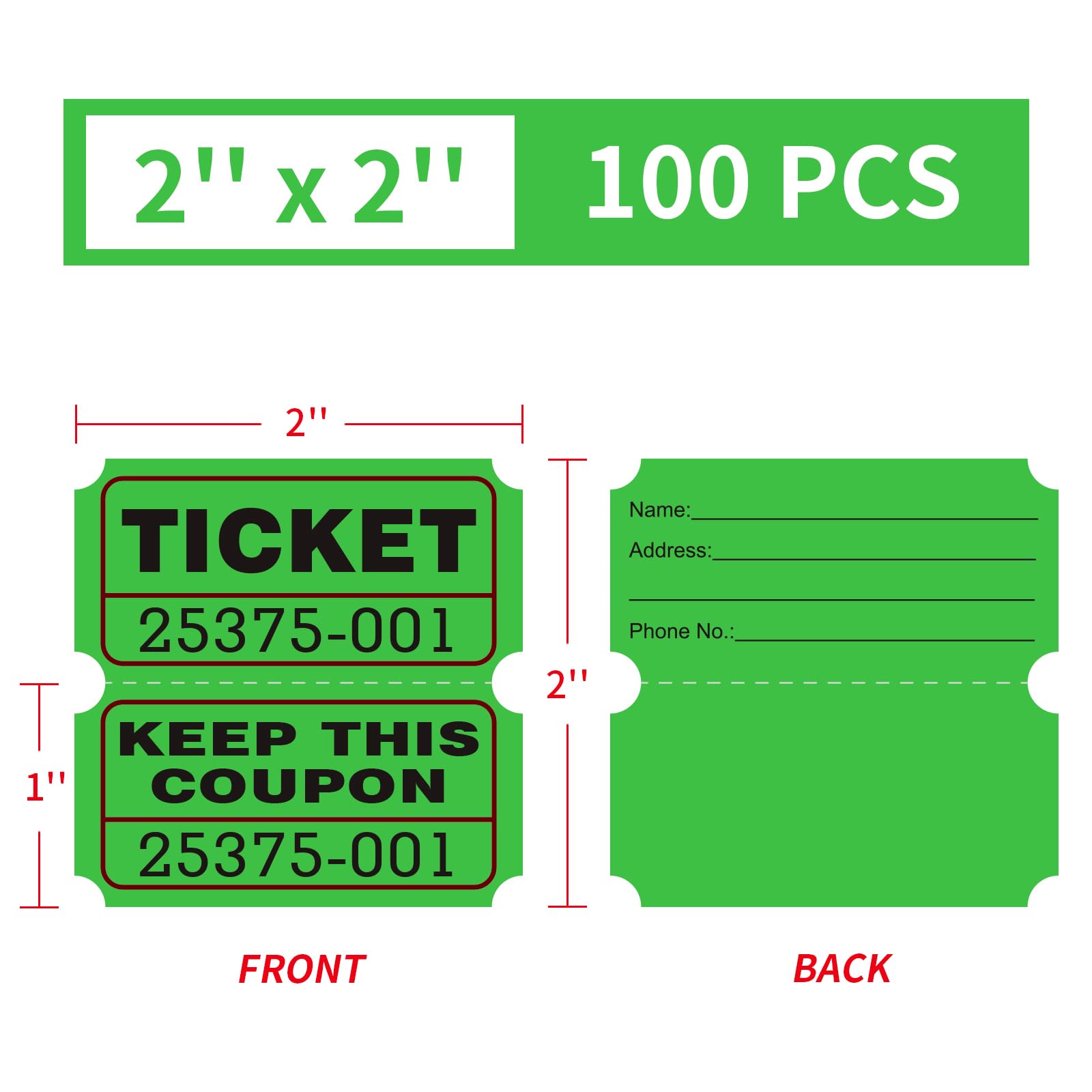 Snapklik.com : DGBDPACK 100 Raffle Tickets