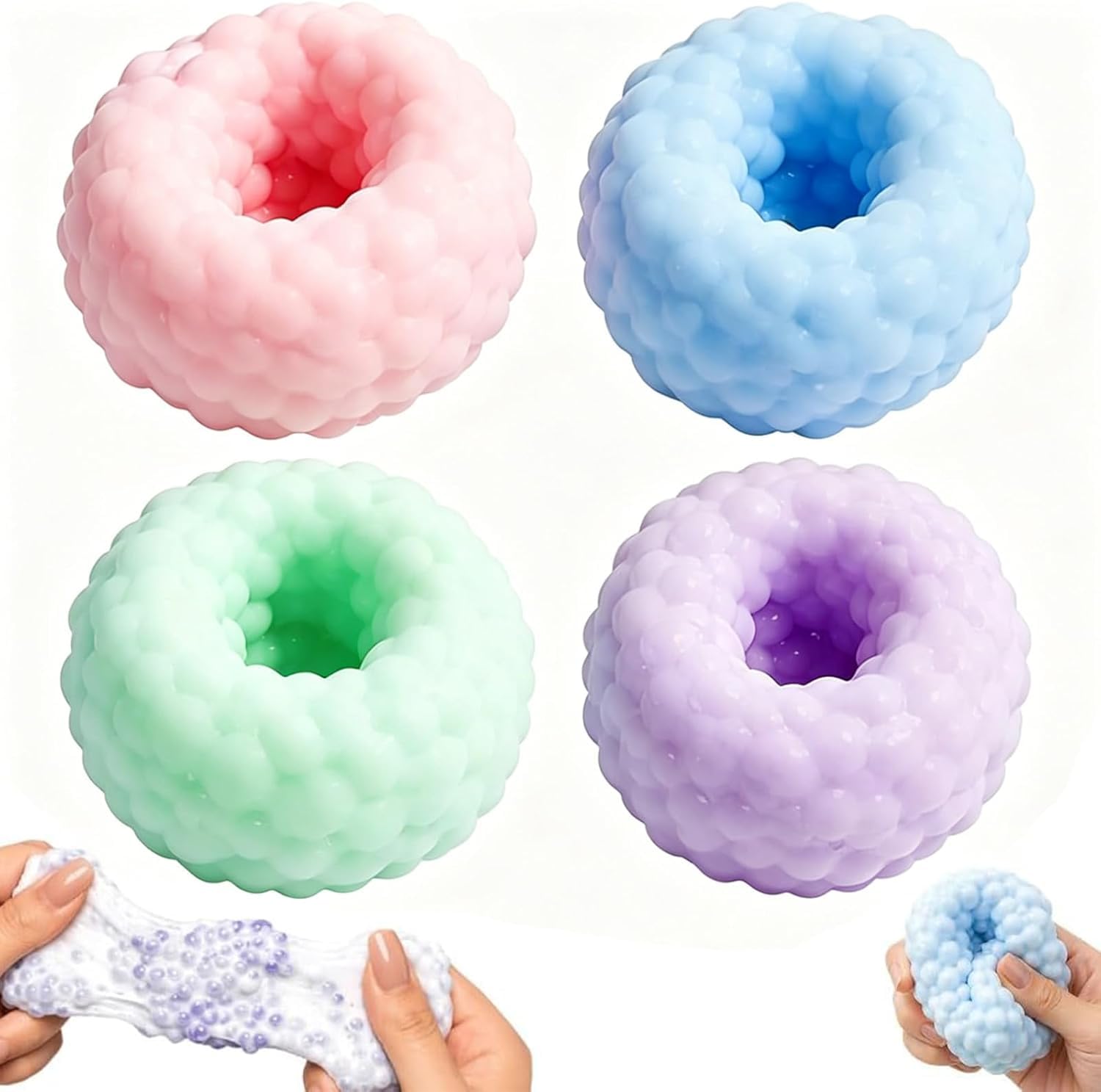 4Pcs Crunchy Squishy Stress Ball, Squishy Sensory Fidget Toy — image 1