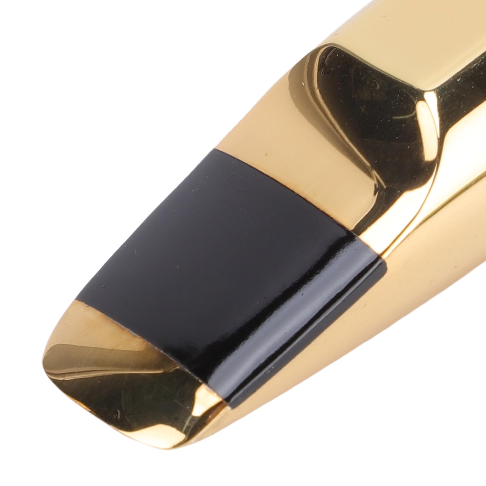 Naroote Boquilla para Saxofón Alto, Boquilla C6 de Latón Dorado con Tapa Metálica y Abrazadera, para Saxofones altos.