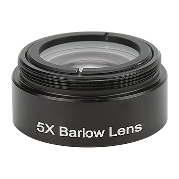 Vbestlife 5X Barlow Lens, M28.6 Threaded Stereo Microscope Auxiliary Objective Lens Suitable for 1.25in 31.7mm Astronomical Telescope Eyepieces