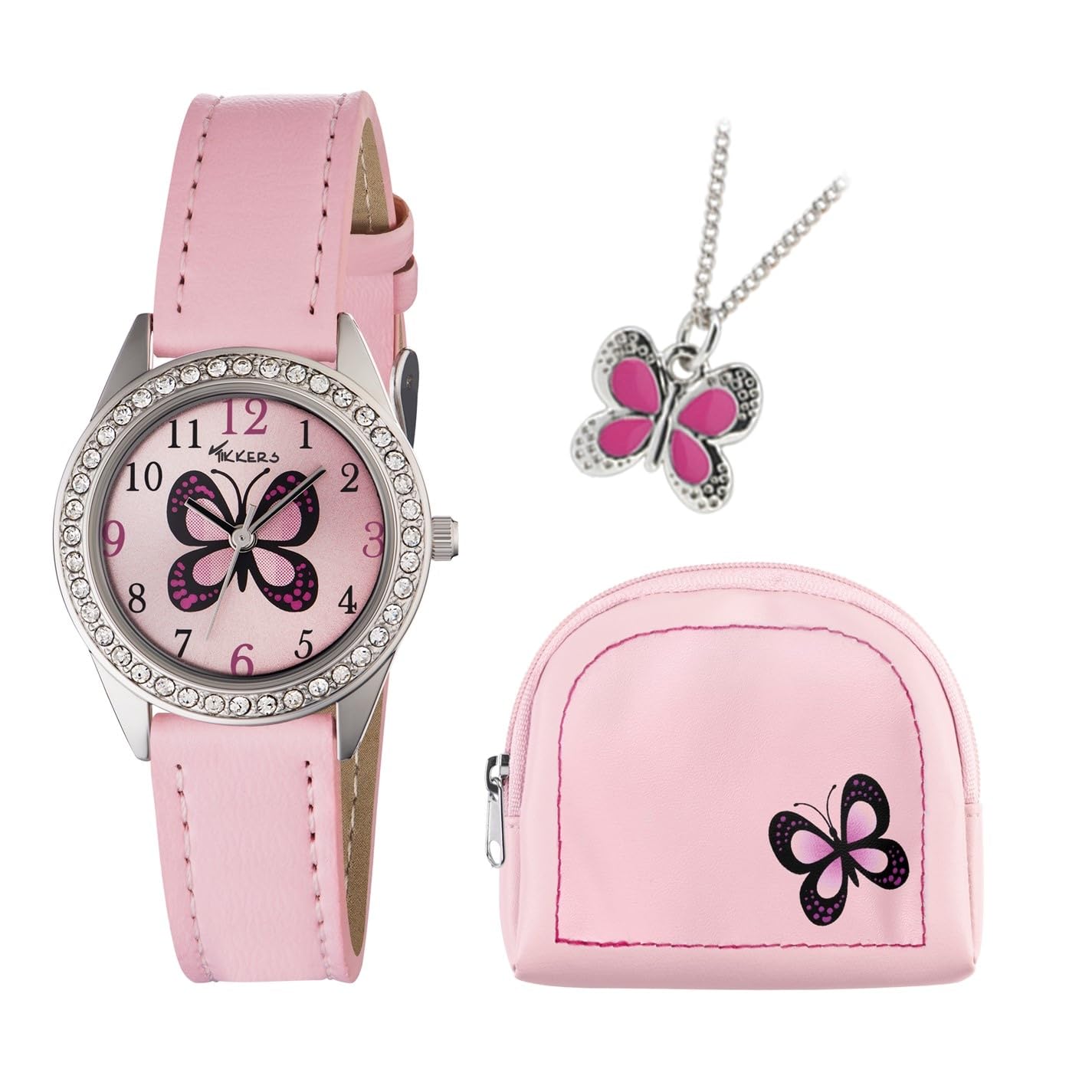TikkersUnisex Child Analogue Classic Quartz Watch with PU Strap AKG-008