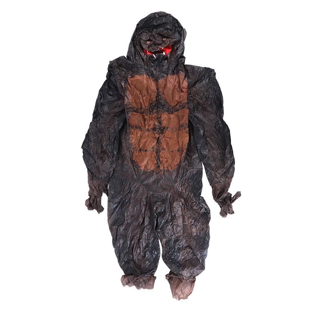 Fockety Disfraz Inflable Mono Gorila, Disfraz Inflable de Animal Adulto de Halloween con Soplador de Aire, Traje Divertido de Poliéster Impermeable 190t para Festivales, Fiestas,