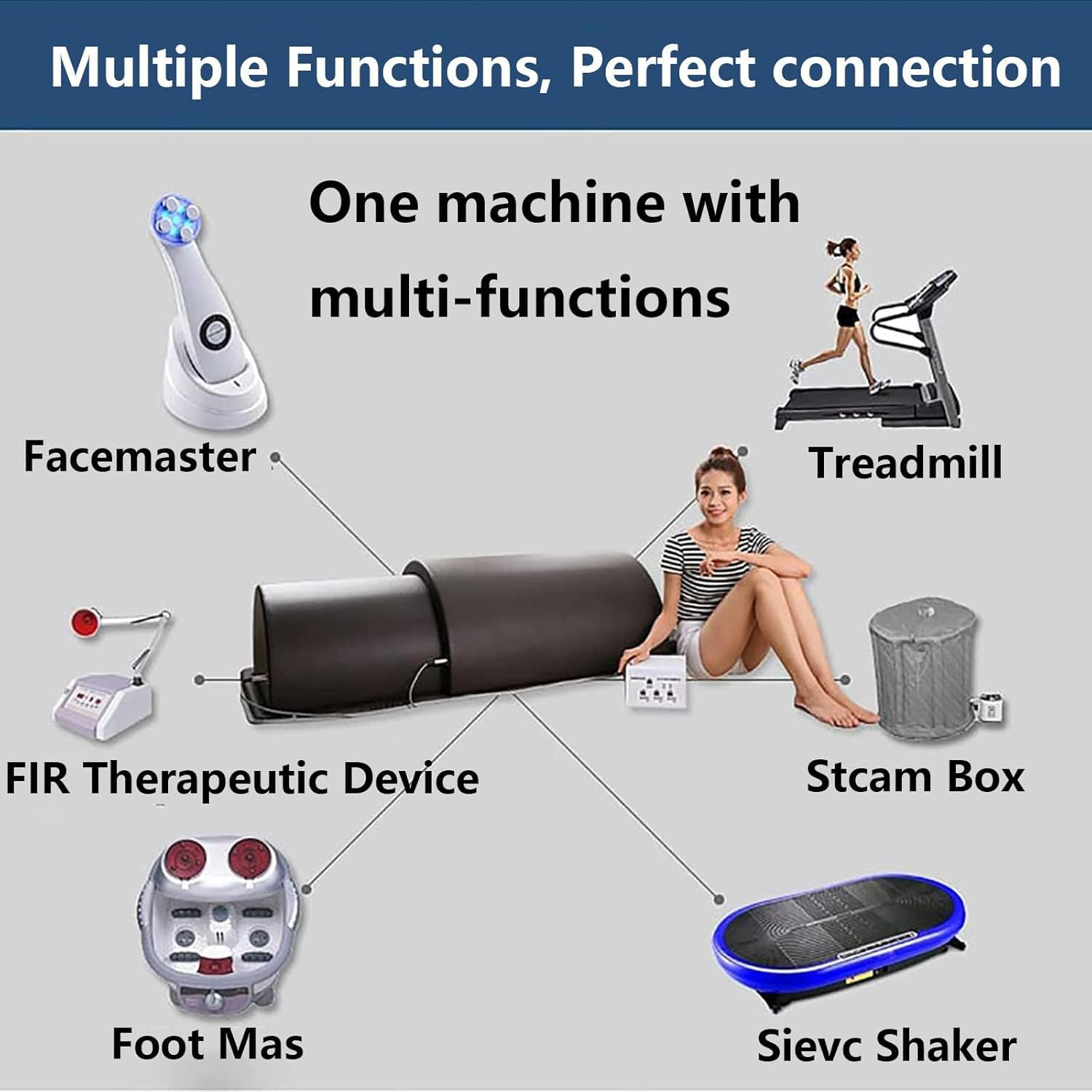 Sauna Personal Con Cúpula De Infrarrojos,Sauna Tumbado Cobertura 360 ​​grados,Sauna Seca Portátil Cuerpo Completo,Desintoxicación Con Calefacción,Circulación Y Piedras Terapéuticas