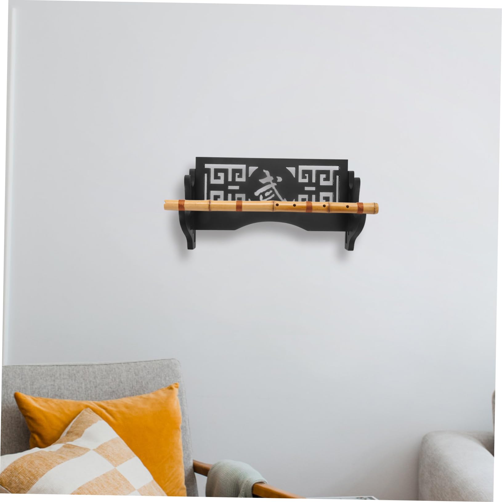 Healifty Soporte de Pared para Espada de Madera, Montaje Retro Negro, Diseño Ahorrador de Espacio para Áreas de Entrenamiento y Exhibición