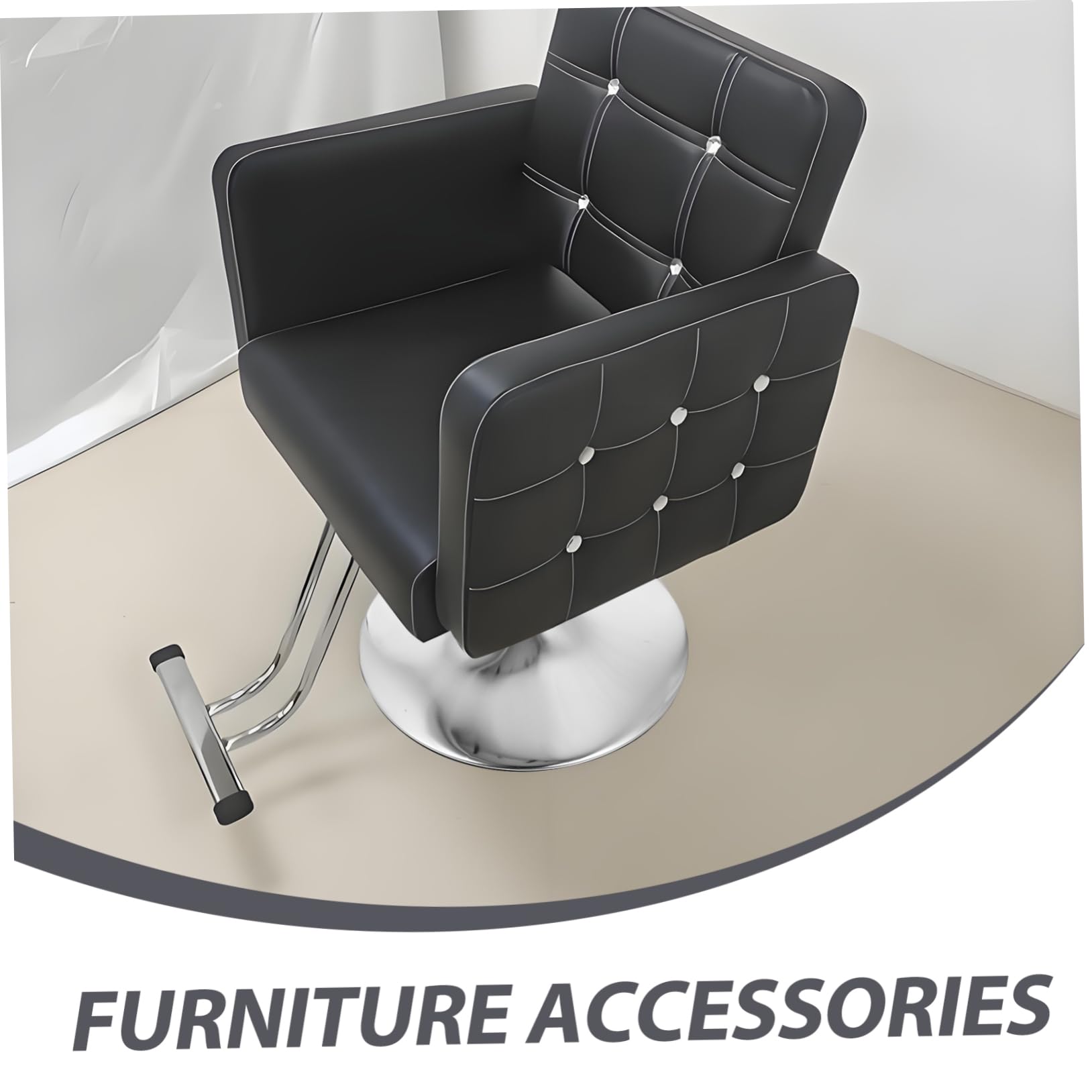 DOITOOL Rechange pour Chaise de Barbier Base Pivotante Ronde Métal Accessoire pour Équipement de Salon de Coiffure