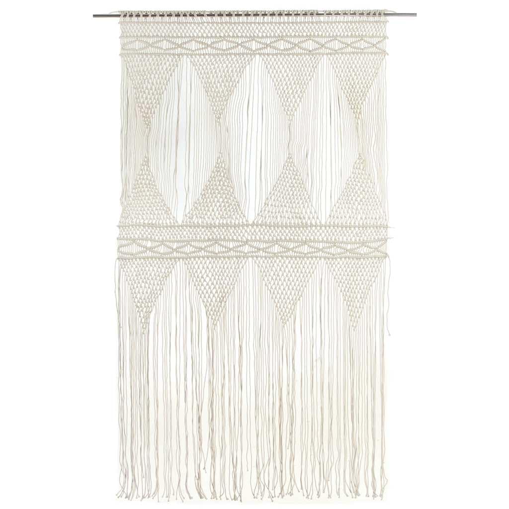 Rideau en macramé 140 x 240 cm en coton