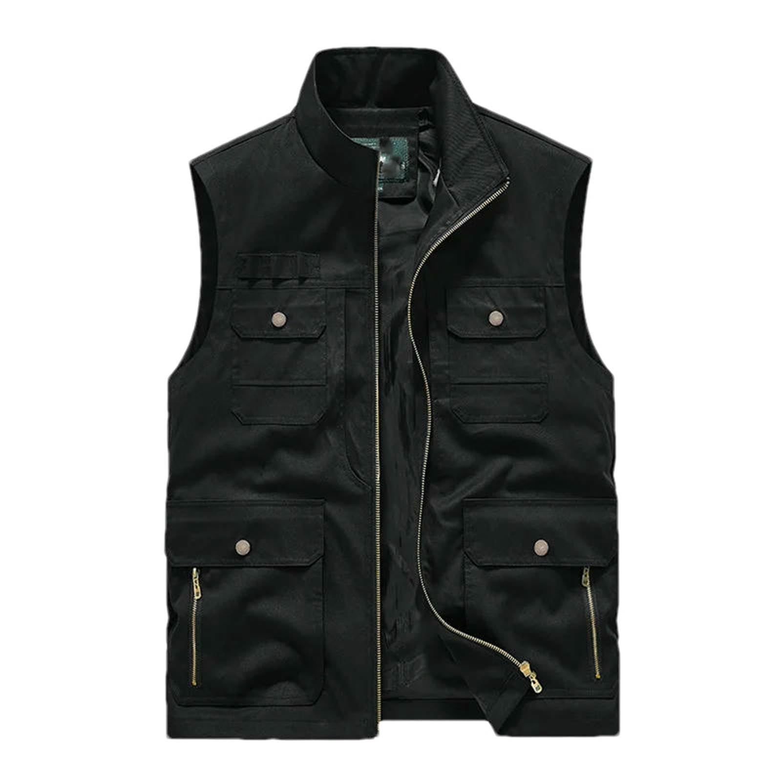 Chaleco de trabajo para hombre multi-bolsillos cuello alto BK001 M 5