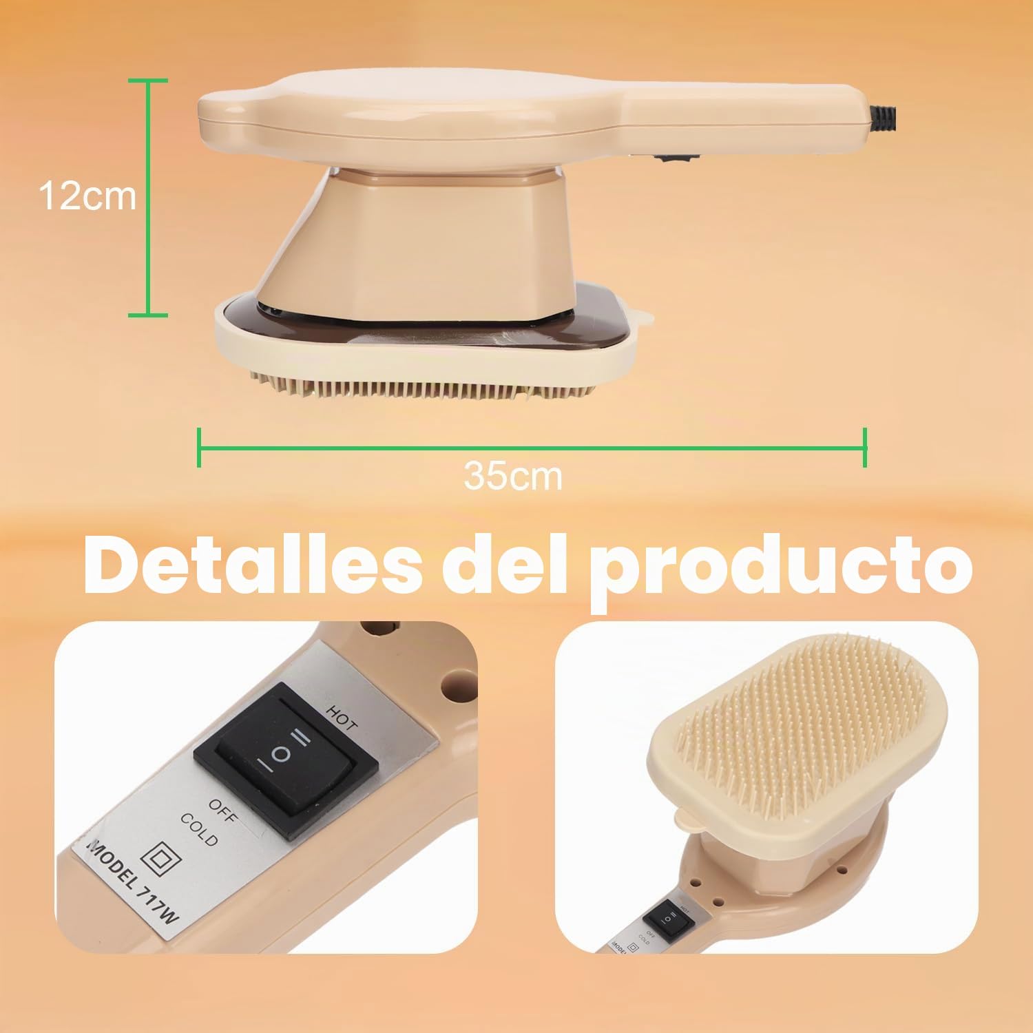 masajeador de Superficie Eléctrico, Máquina de Masaje de Mano Compresa Caliente en Forma de Hierro para Aliviar la Fatiga y Masajear Cuello y Corporal