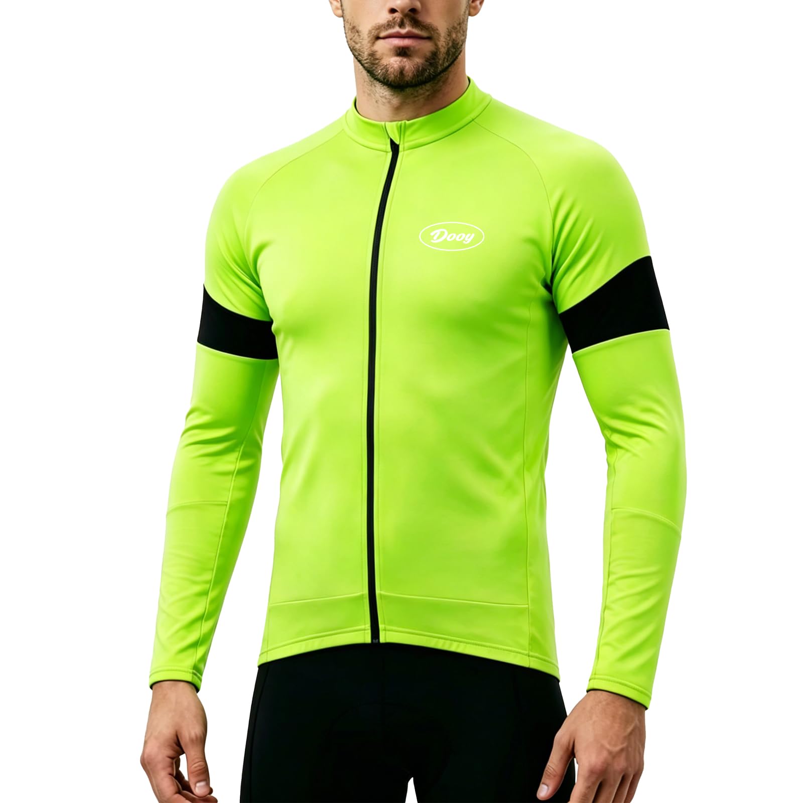 Herren-Fahrradtrikot, langärmelig, 3 + 1 Taschen, atmungsaktiv, schnell trocknendes MTB-Shirt
