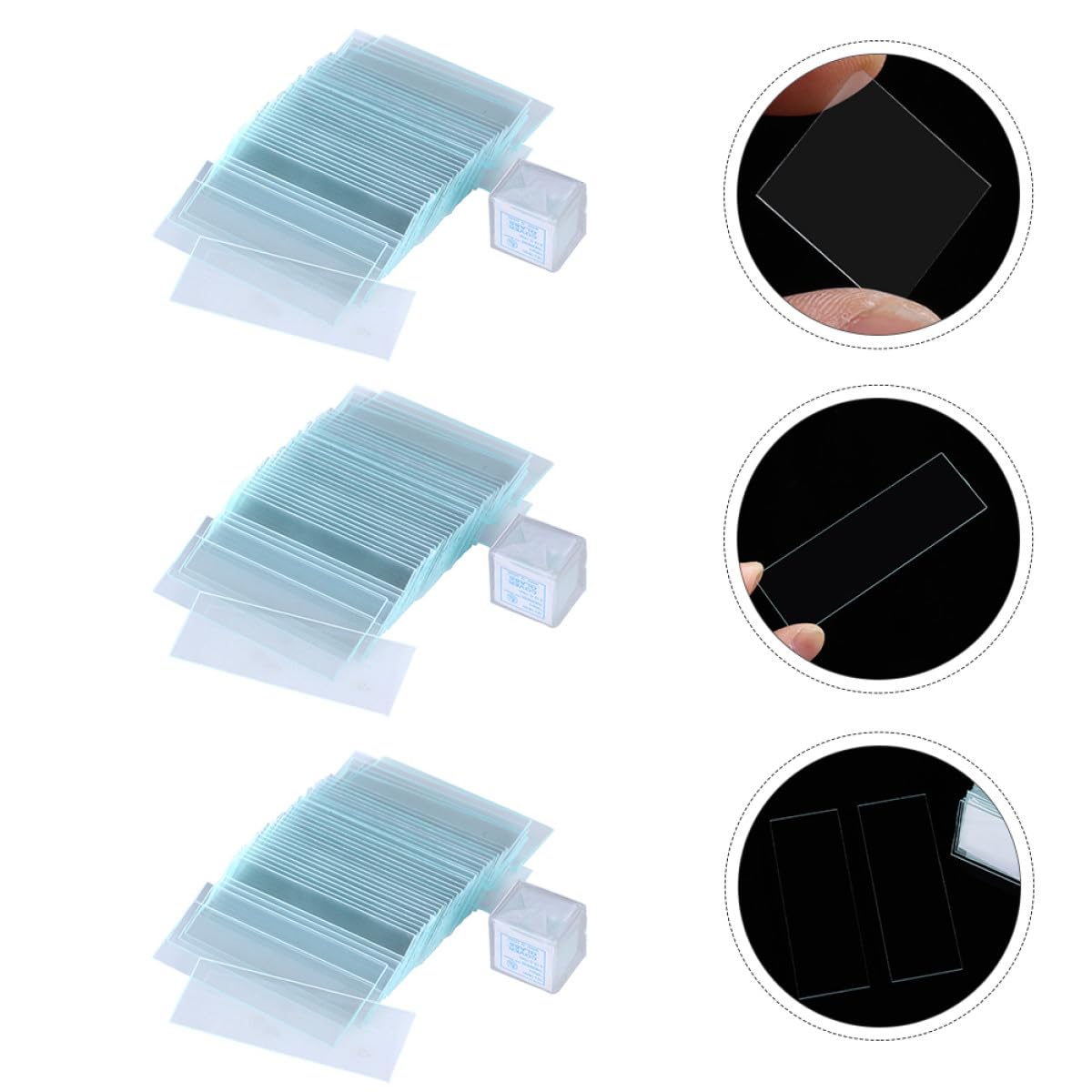 Vetrini Microscopio 450 Pezzi Vetro, Accessori per Microscopio Ottico | Coprioggetto per Laboratori, Kit di Vetrini per Microscopio, Accessori e Ricambio Festa Scuola Decor
