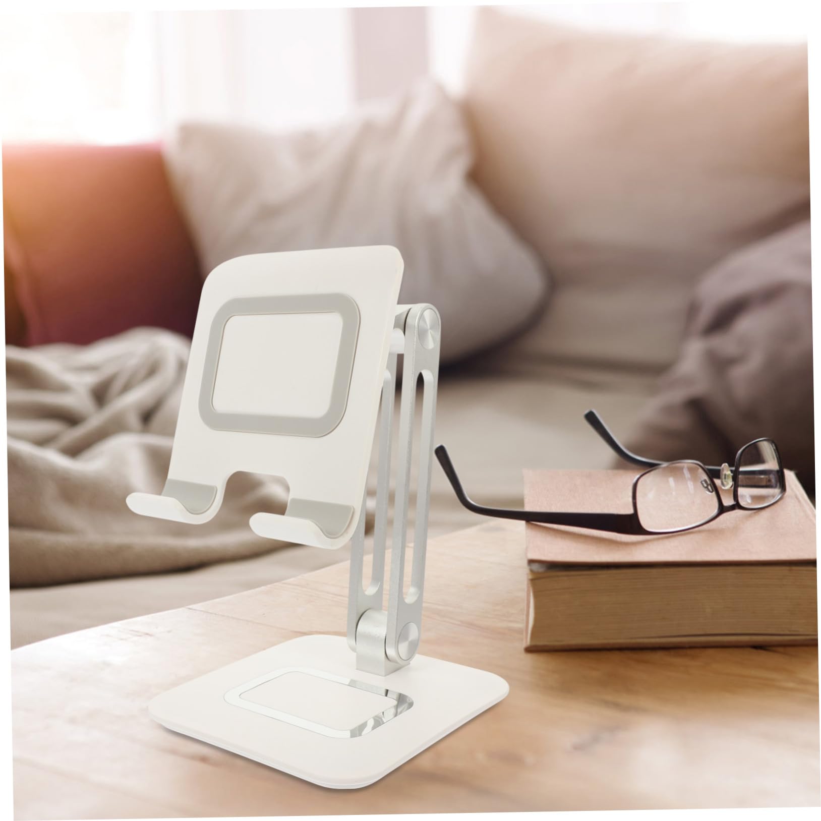 LABRIMP Supporto Regolabile in Metallo per e Tablet da Scrivania Stand Portatile con Altezza e Angolo Personalizzabili Base Stabile per