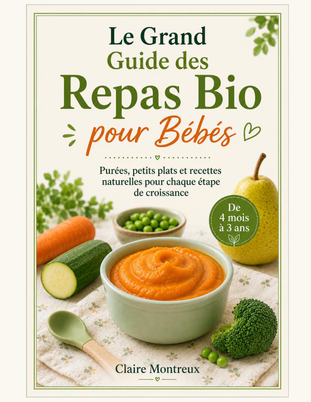 Le Grand Guide des Repas Bio pour Bébés: Purées, petits plats et recettes naturelles pour chaque étape de croissance