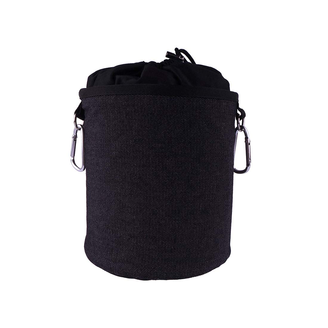 Borsa Porta Mollette In Denim Nero, Con Moschettoni E Cordoncino, Capiente Fino A 150 Mollette, Ideale Anche Per Piccoli Oggetti - 5