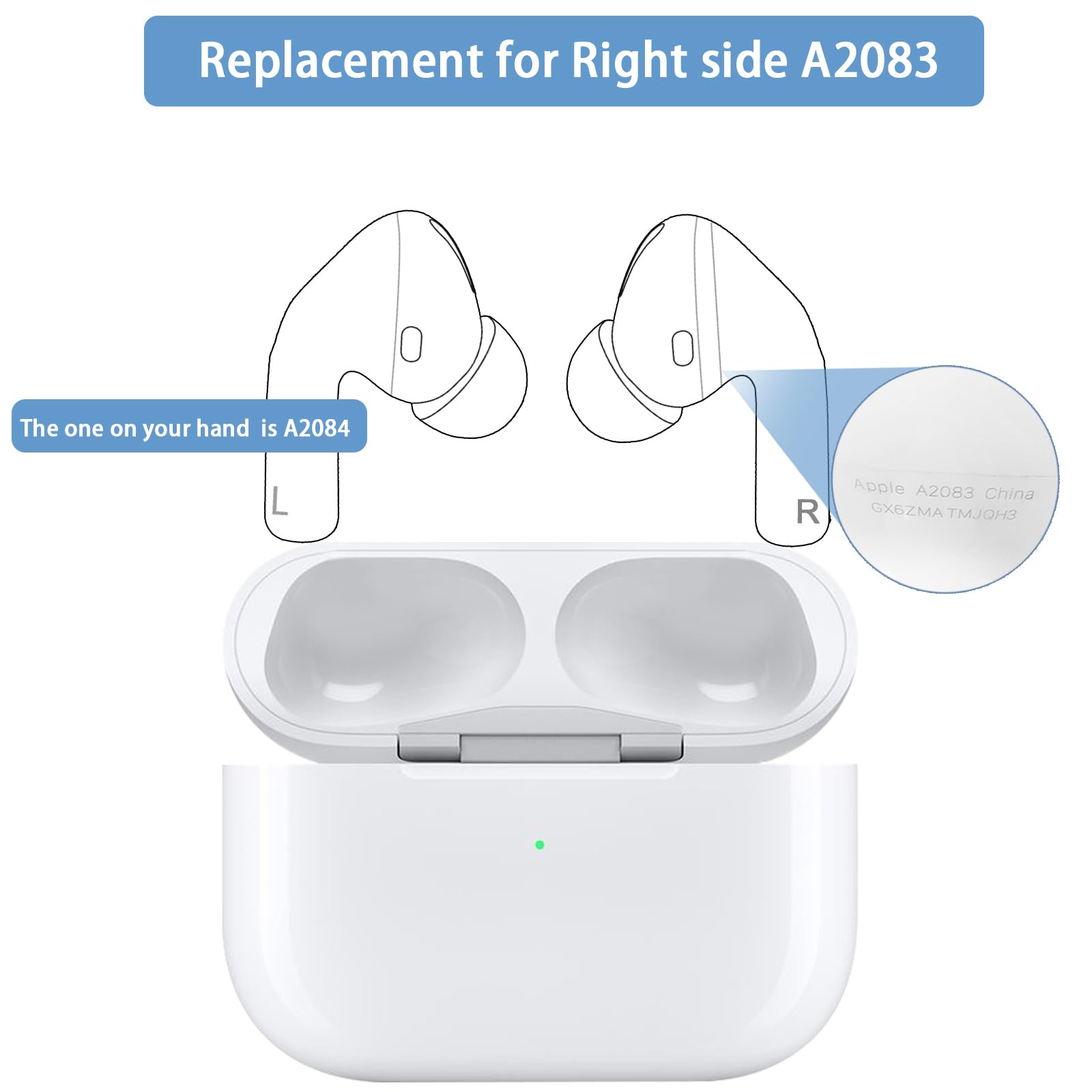 AirPods Pro 1（A2083、A2084、A2190） AAA Quality Airpods Pro A2083 A2084 A2190 With Megasafe Wireless