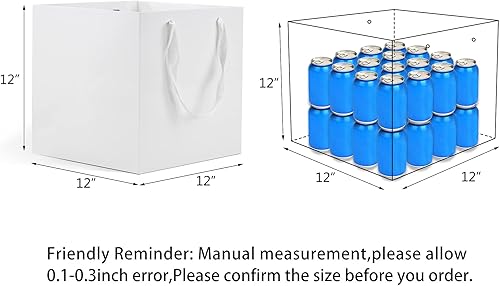 Miniatura 8 de HUAPRINT Bolsas de regalo negras con asas, bolsas de papel negro, paquete de 24 bolsas de compras negras de tamaño cuadrado de 10 x 10 x 10
