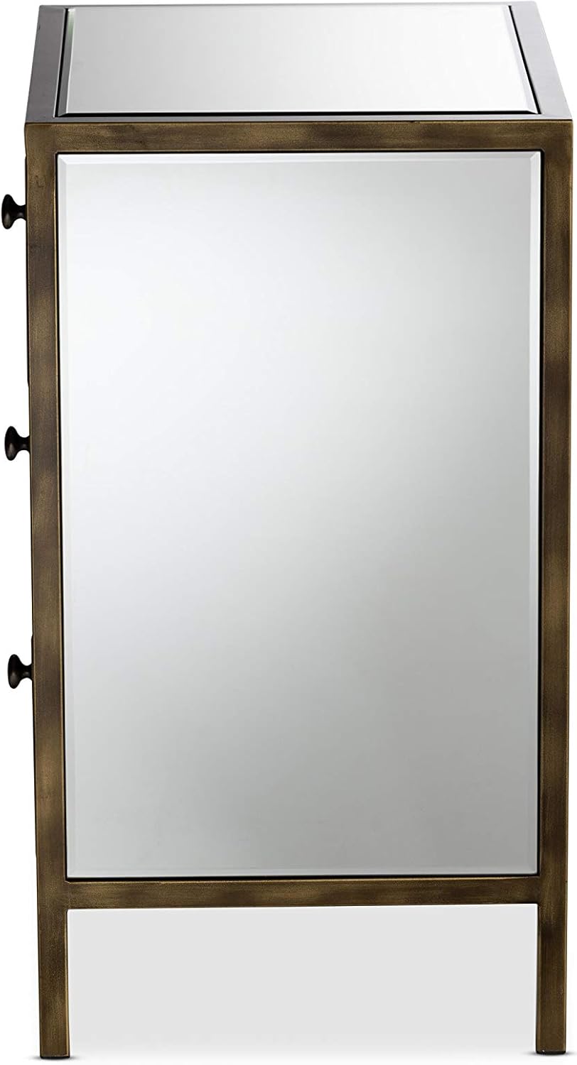 Baxton Studio Nightstands, Silver