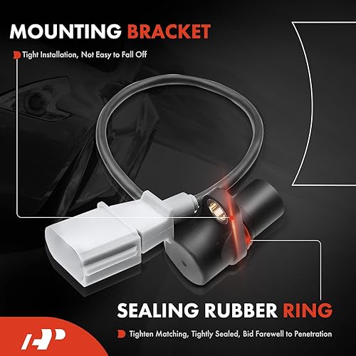 Miniatura 3 de A-Premium Sensor de posición del cigüeñal del motor compatible con Audi A3 2006-2008, A4 2005-2009, TT Quattro y Volkswagen Beetle 2001-2005, Passat