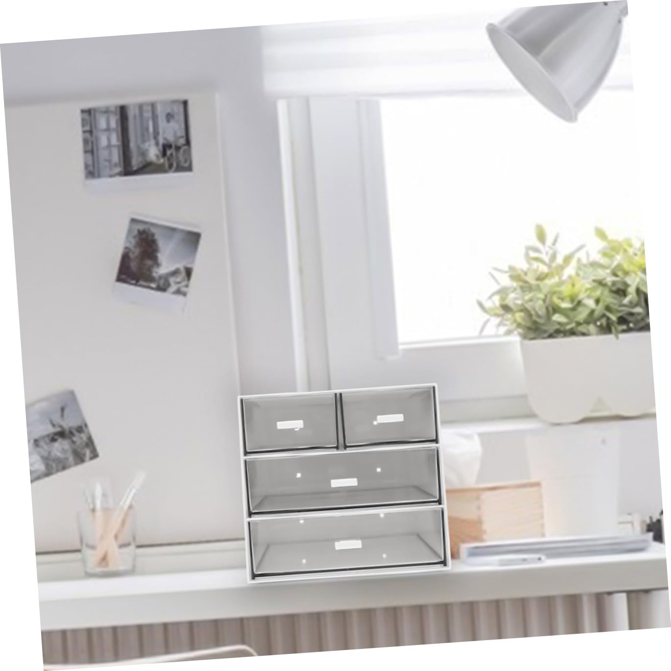 Organizzatore da Scrivania a Cassetti 4 Livelli in Abs e Pp Bianco
