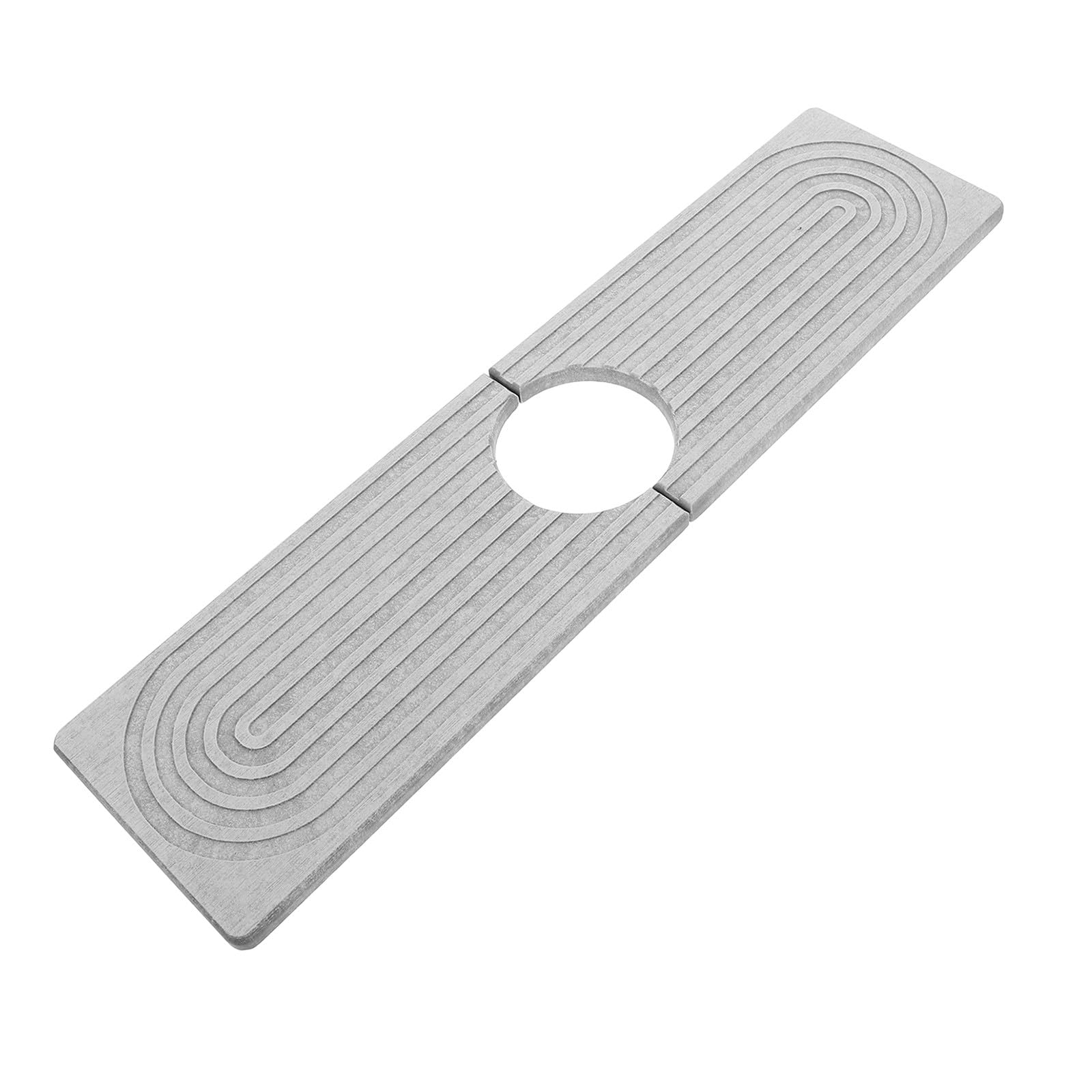 Alfombrilla de diatomita antimanchas para grifo, protector absorbente gris de 60x10 cm