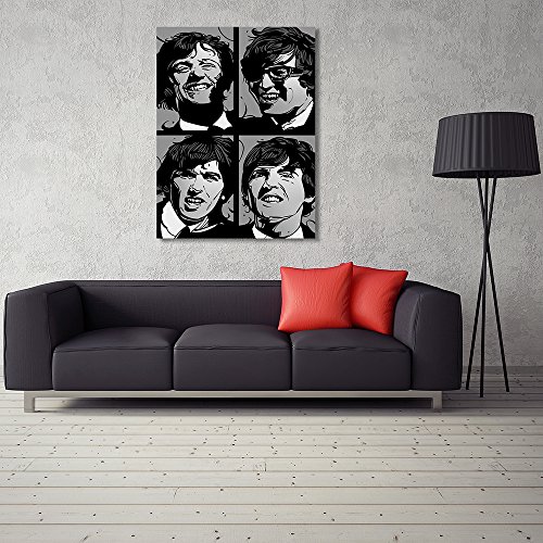 Feeby. Tableau Déco – 1 Partie – 70×100 cm, Impression sur Toile Décoration Murale Image Imprimée, The Beatles – Nikita… - Les Beatles, Paul McCartney, John Lennon, RIngo Starr, George Harrison Feeby. Tableau Déco - 1 Partie - 70x100 cm, Impression sur Toile Décoration Murale Image Imprimée, The Beatles - Nikita… – Image 6