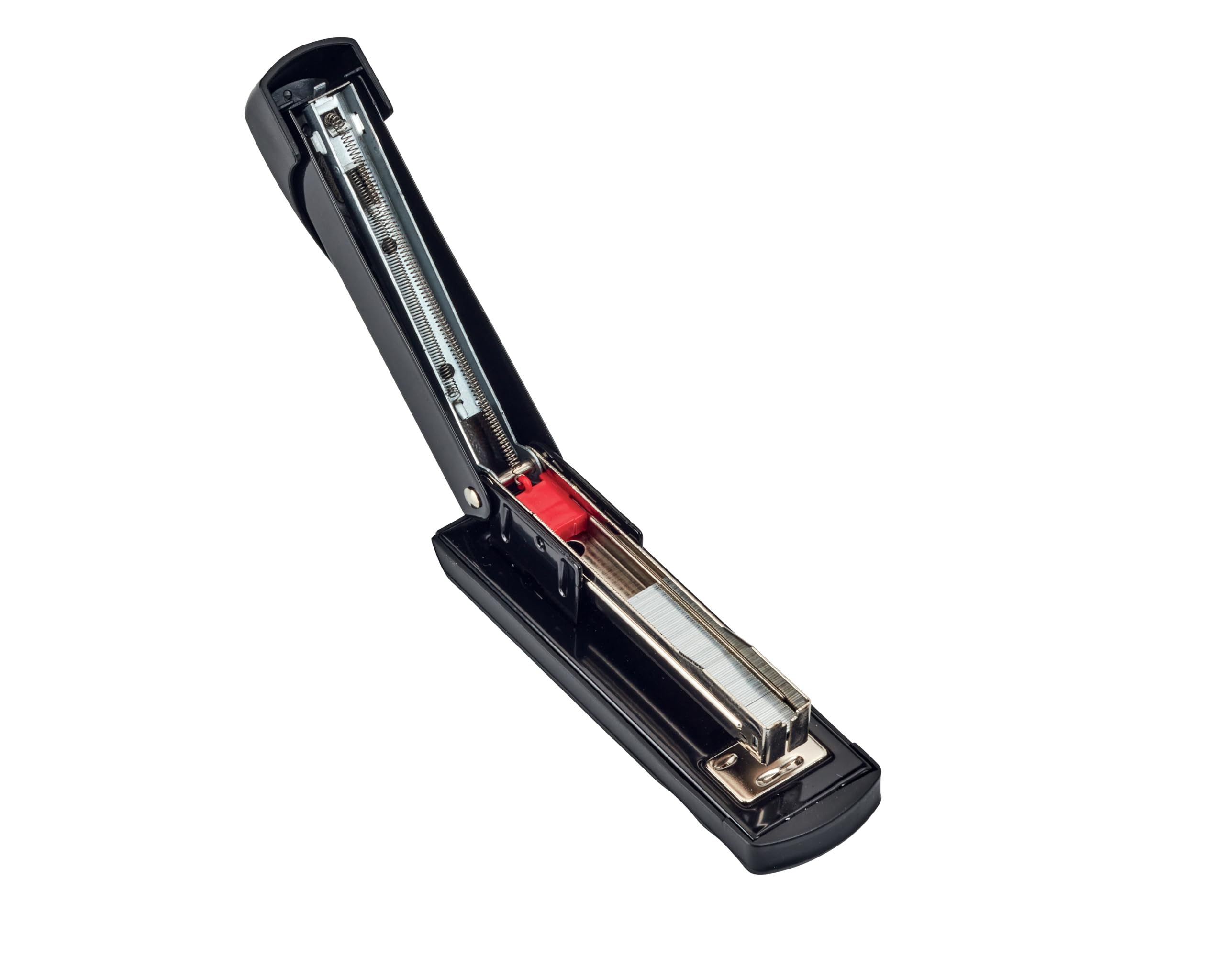 Rexel Set 6 x Heftgerät Meteor Schwarz, Kunststoff, 2100019 + 12 x 1000 Rexel Heftklammern 26/6 verzinkt R06131