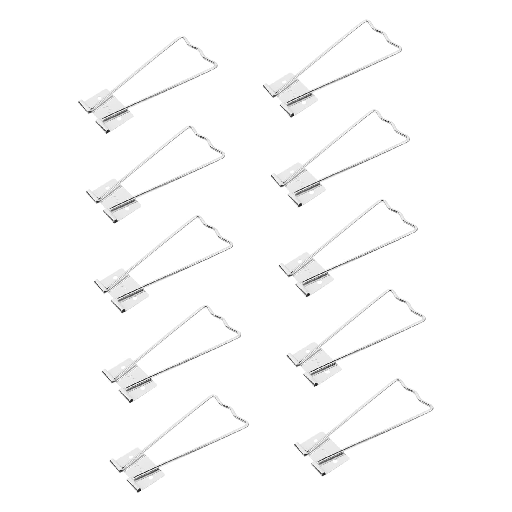 Cabilock 10pcs Iron Photo Frame Brackets Sturdy Picture Holders for Smooth Display Stand Non- Design for Pictures for Studios and Family Use