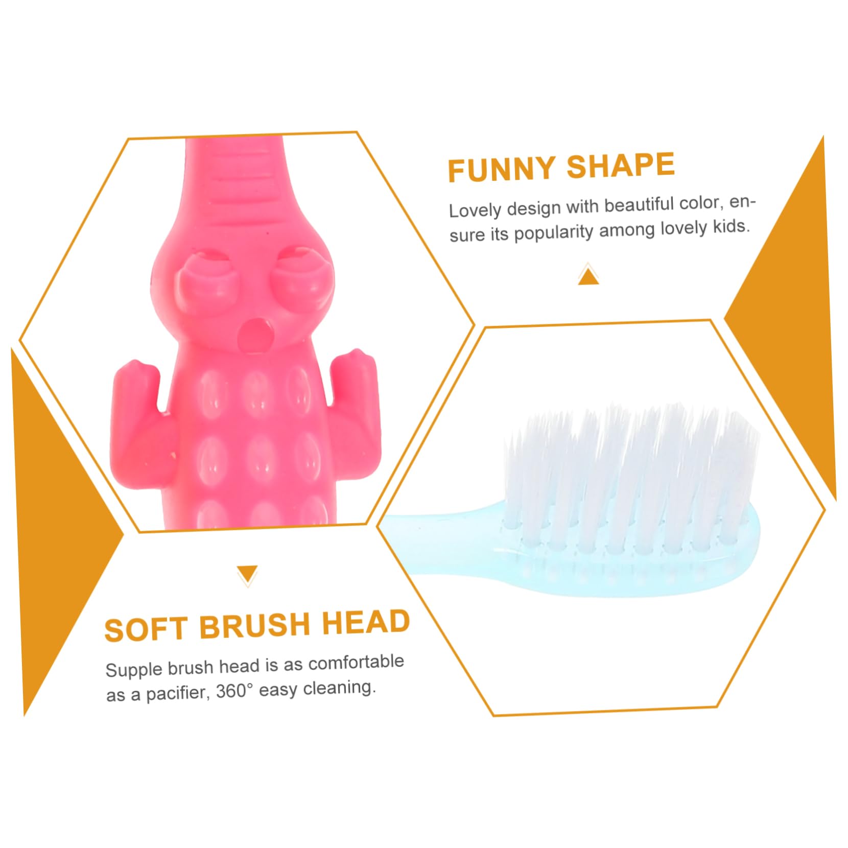 Anneome Kids Toothbrushes Adorable Cartoon Shape 8pcs Kids Toothbrush Pack Toddler Brush Set