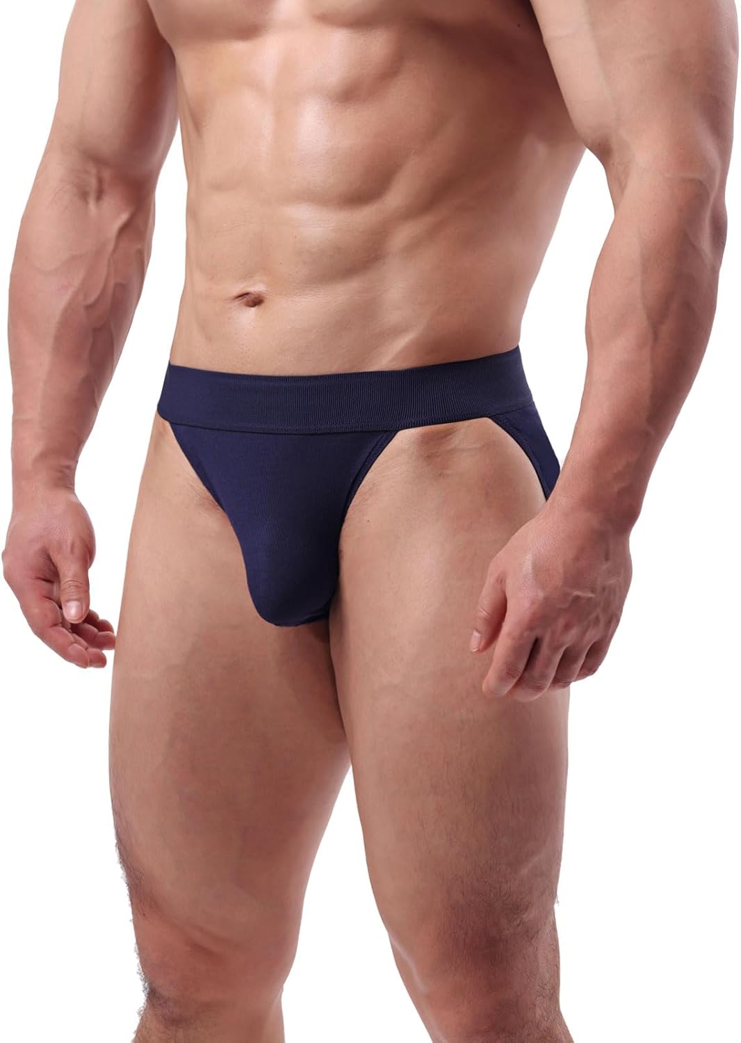 Summer Code Mens Underwear Briefs Low Rise Ribbed Bikini Underpants Cool Comfort Bulge Pouch Undies Briefs - Image 2