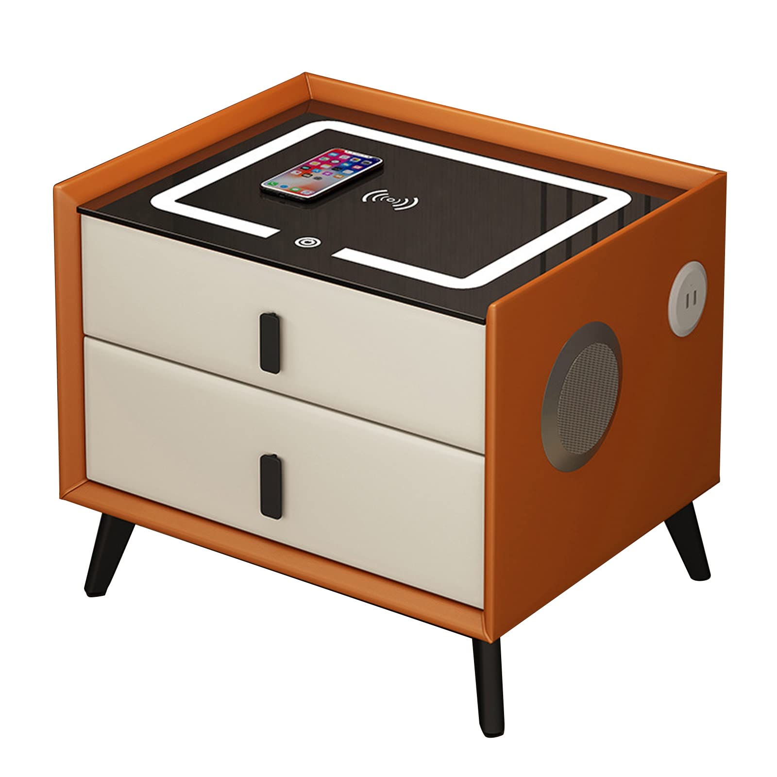 Table de chevet Bluetooth avec enceinte connectée et serrure à empreinte digitale