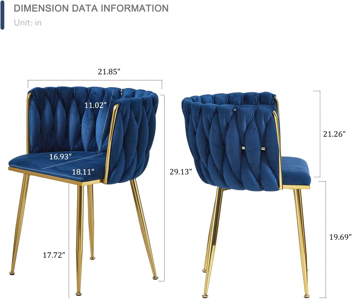 Sedie moderne in velluto con gambe in metallo, eleganti sedie imbottite per cucina, sala da pranzo e soggiorno, comode e di design