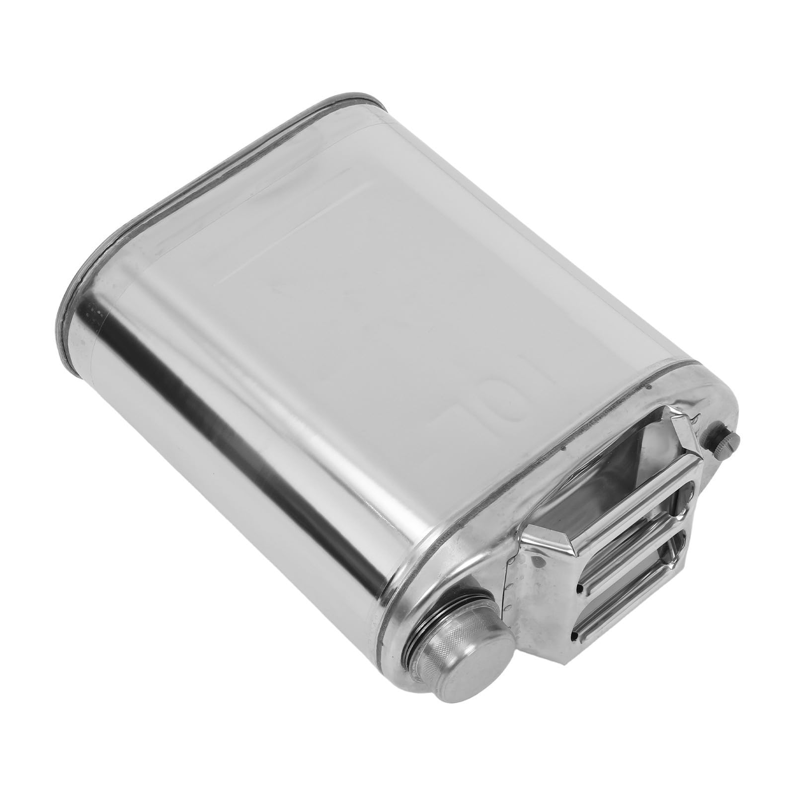 Edelstahleimer 10 L Silber mit Ausgießkontrolle und Ventil