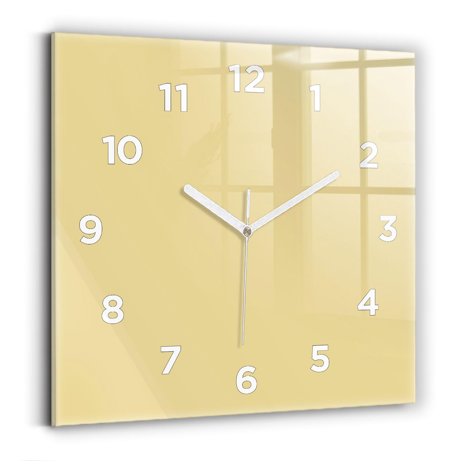 Horloge numérique sans bruit Wallfluent horloge murale carrée 30x30 cm mécanisme silencieux