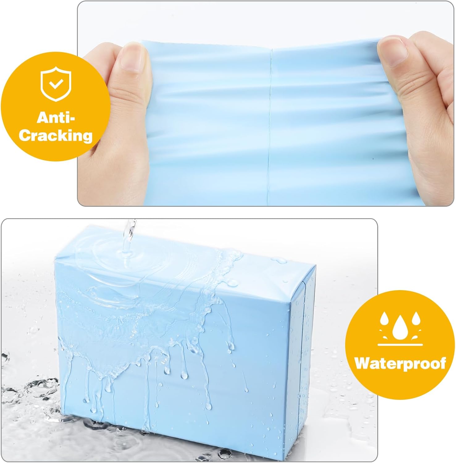 Famagic Poly Mailers 12x15.5 Inches 200 Pcs Light Blue Packaging Shipping Bags Mailing Envelopes Bag Self Seal Waterproof and Tear-Proof Poly Mailers Bags for Small Business Clothing Boutique