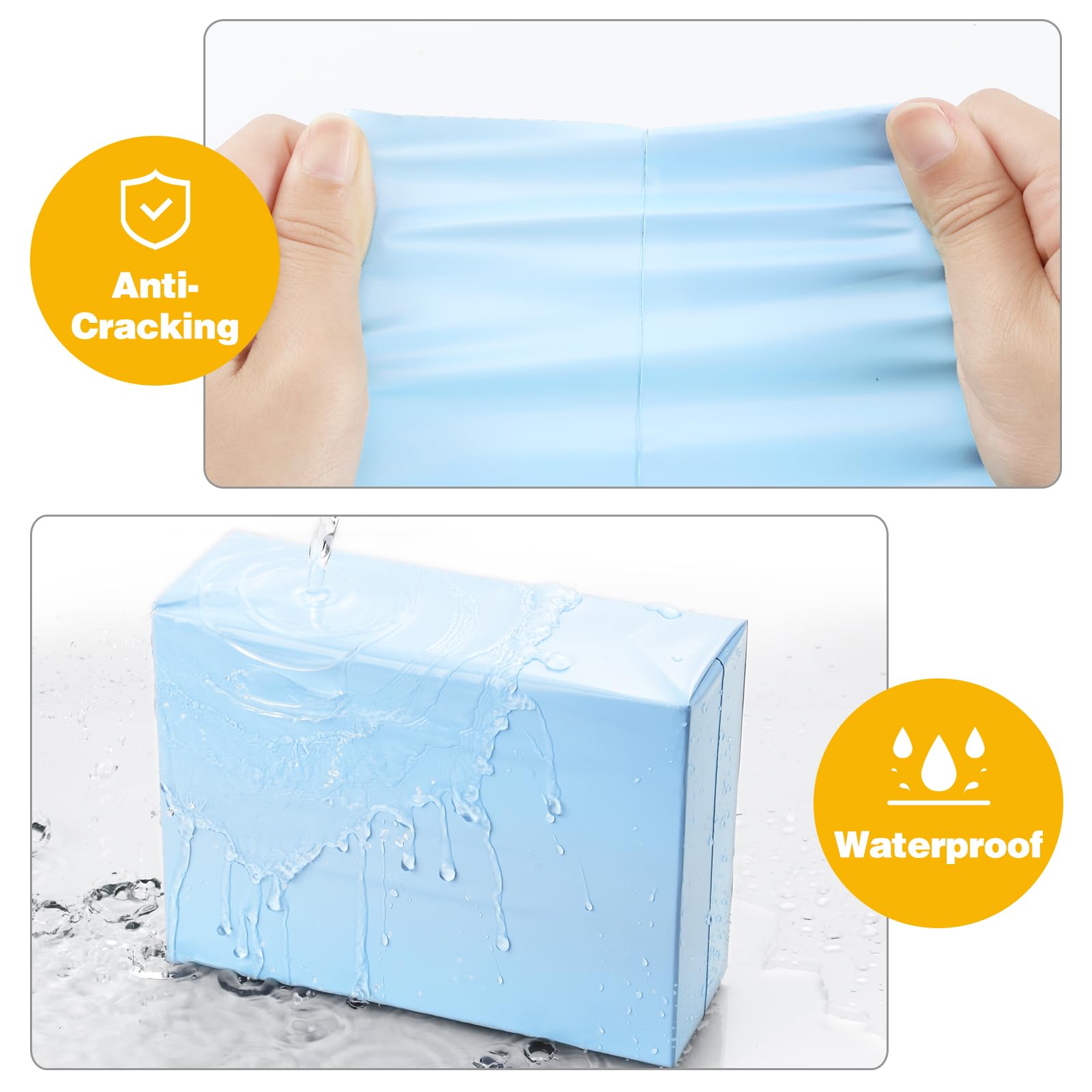 Famagic Poly Mailers 14,5 x 49 pollici 100 pezzi Sacchetti di spedizione blu chiaro Buste autosigillanti sacchetti di spedizione impermeabili e antistrappo