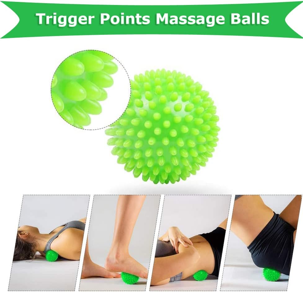 Miniatura 8 de Herramientas de masaje de punto gatillo (7 paquetes)  Pelotas de masaje con puntas, bola de punto de gatillo de maní, bola fascial, rodillo de