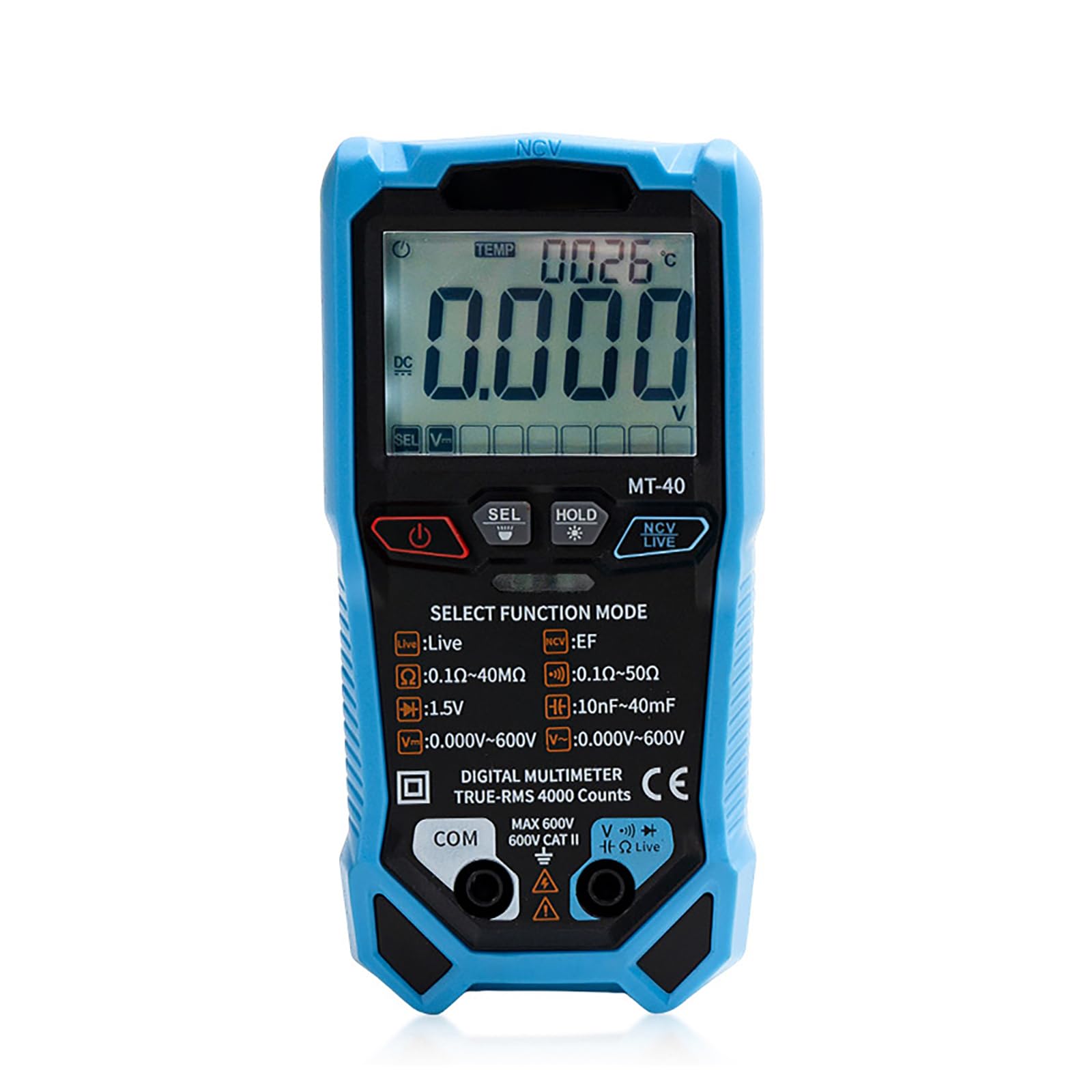 Digital Multimeter Tester for Measuring Voltages Current Resistance with Features Electrical Measurements Voltmeter