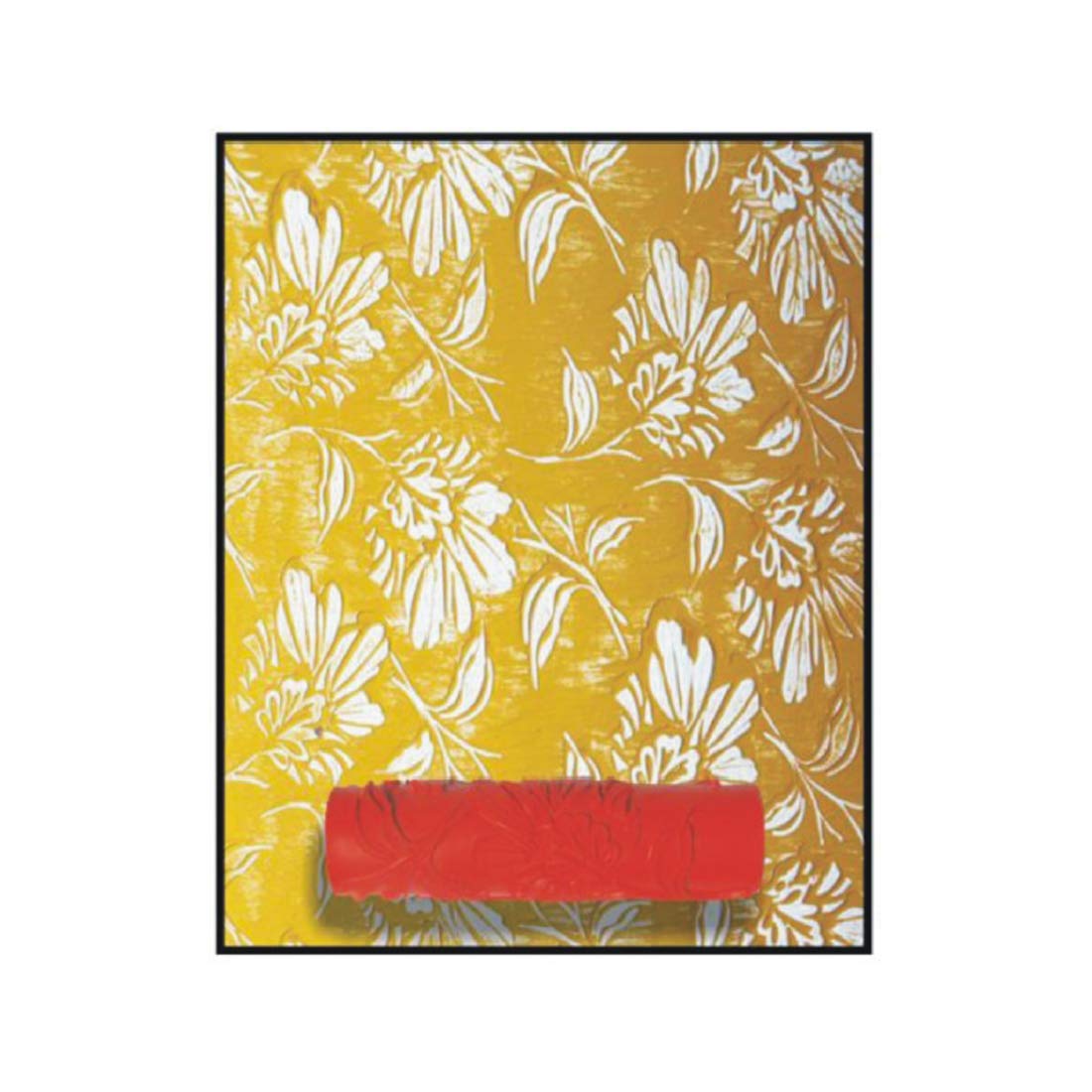 UD Unique Decor Special Effect Hard Rubber Roller with Handle for Wall Decoration (Red, 7 Inch)