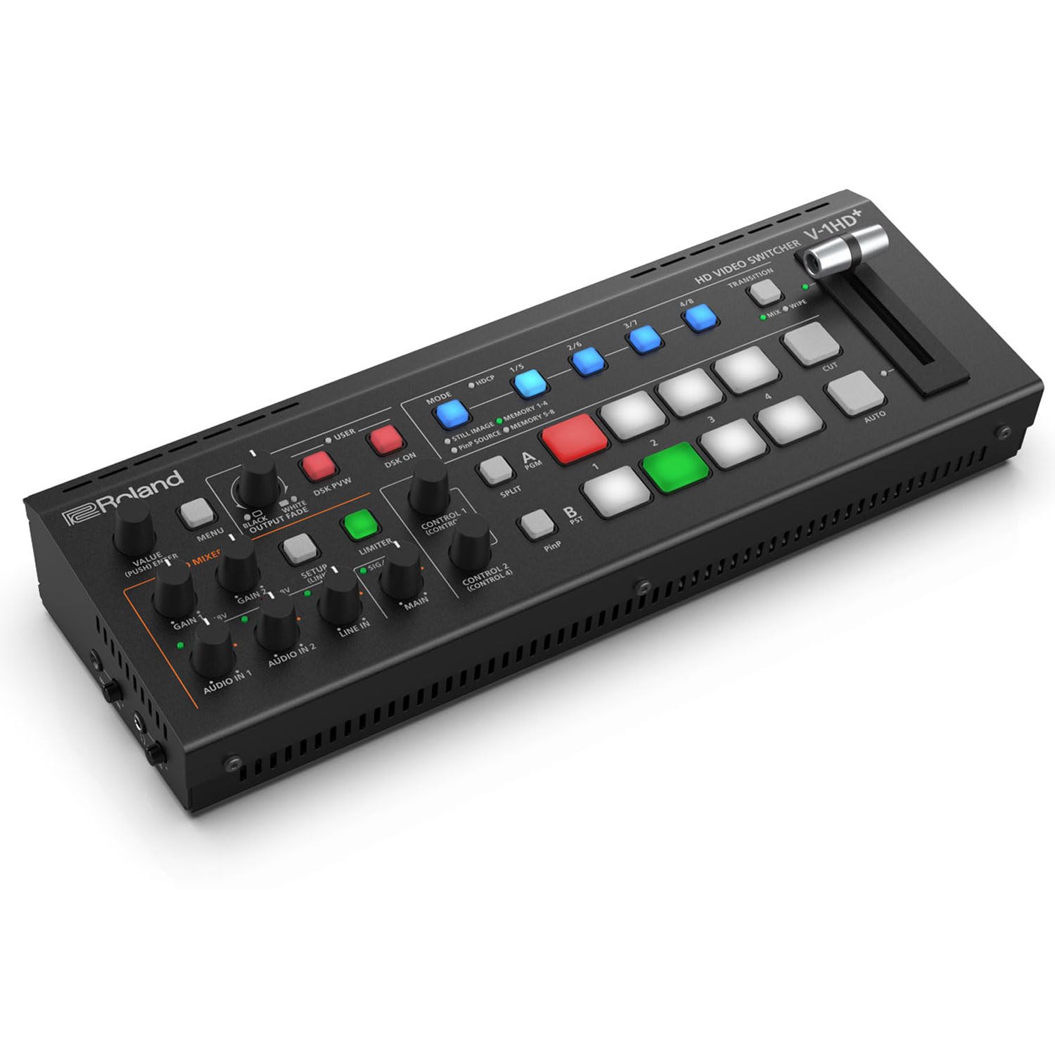 Roland V-1HD+ A/V Video Switcher HD Plus z keepdrum kabel XLR