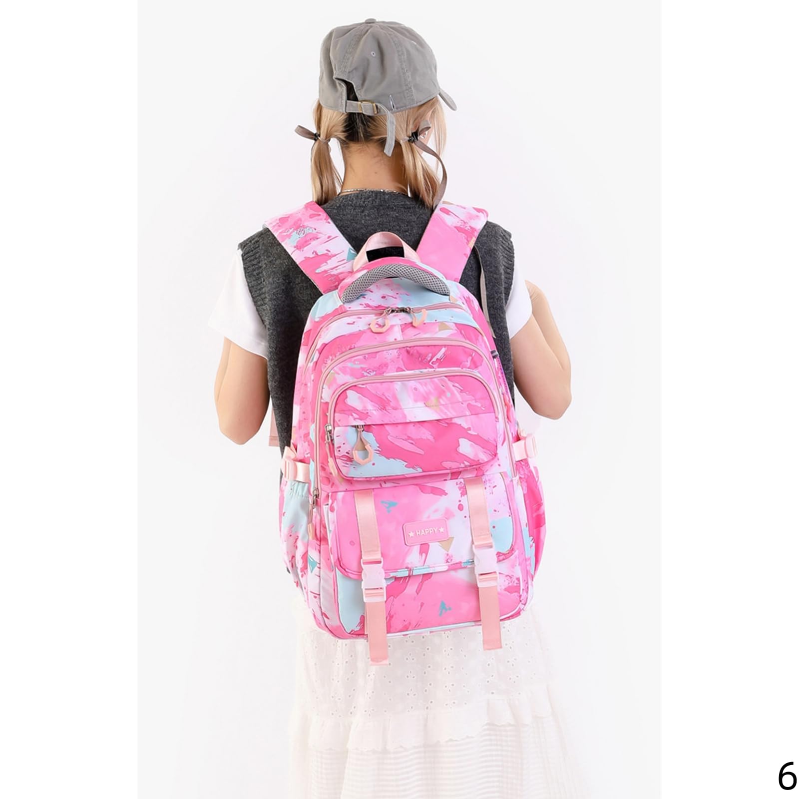 Schulrucksack Teenager Rucksack Mit Großer Kapazität Für Grund- Und Sekundarschüler In Den Klassen 3-9, Mädchen-lila