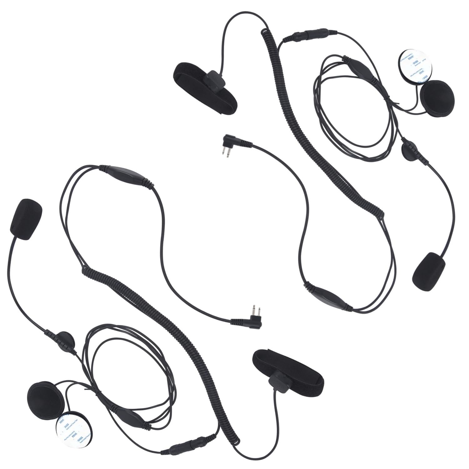 Auricolare per casco Walkie Talkie per moto compatibile con Motorola Mag One BPR40 CLS1110 CLS1410 CP185 CP200 CP200D DLR1020 DLR1060 DTR650 DTR700 RDM2070D RDU4100 radio (confezione da 2)