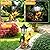YEPOTUE Solar Rooster Decor Outdoor, Chicken Figurines Decorations with Lantern for Outside Patio Yard Backyard Gifts for Mother's Day Birthday Housewarming