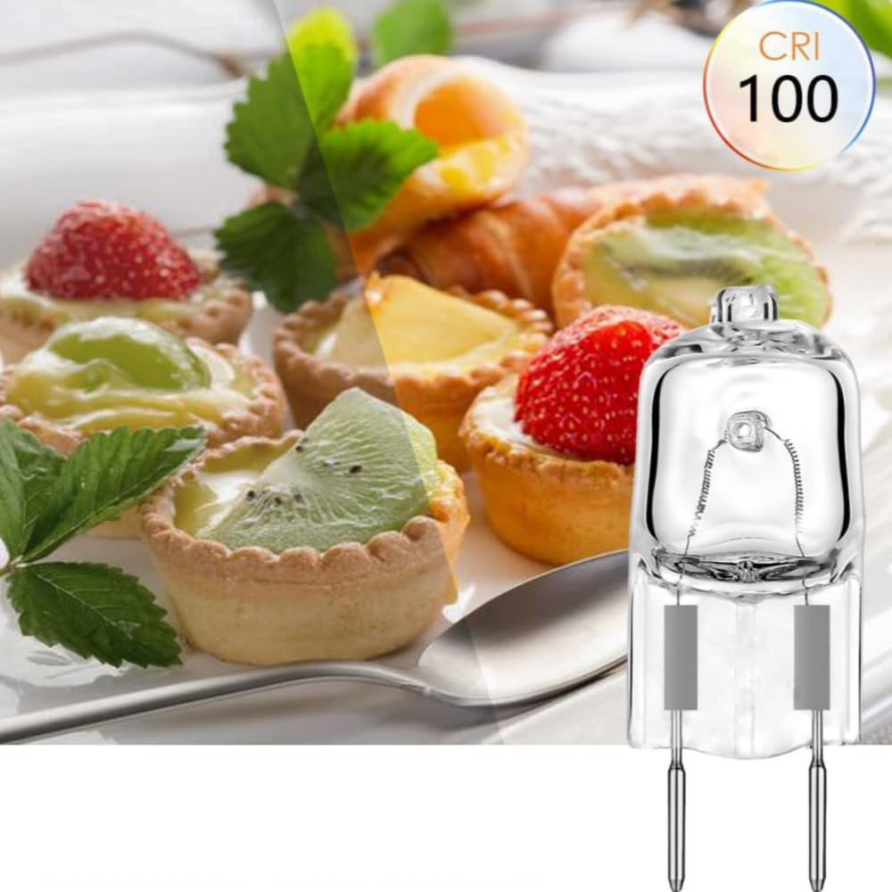 ALIVIM 20 Stuks G8 120V 20W 35W 50W Halogeen Lichte Glasbol LED Lamp Ingelegd Parel Kristal Warm Wit,50W