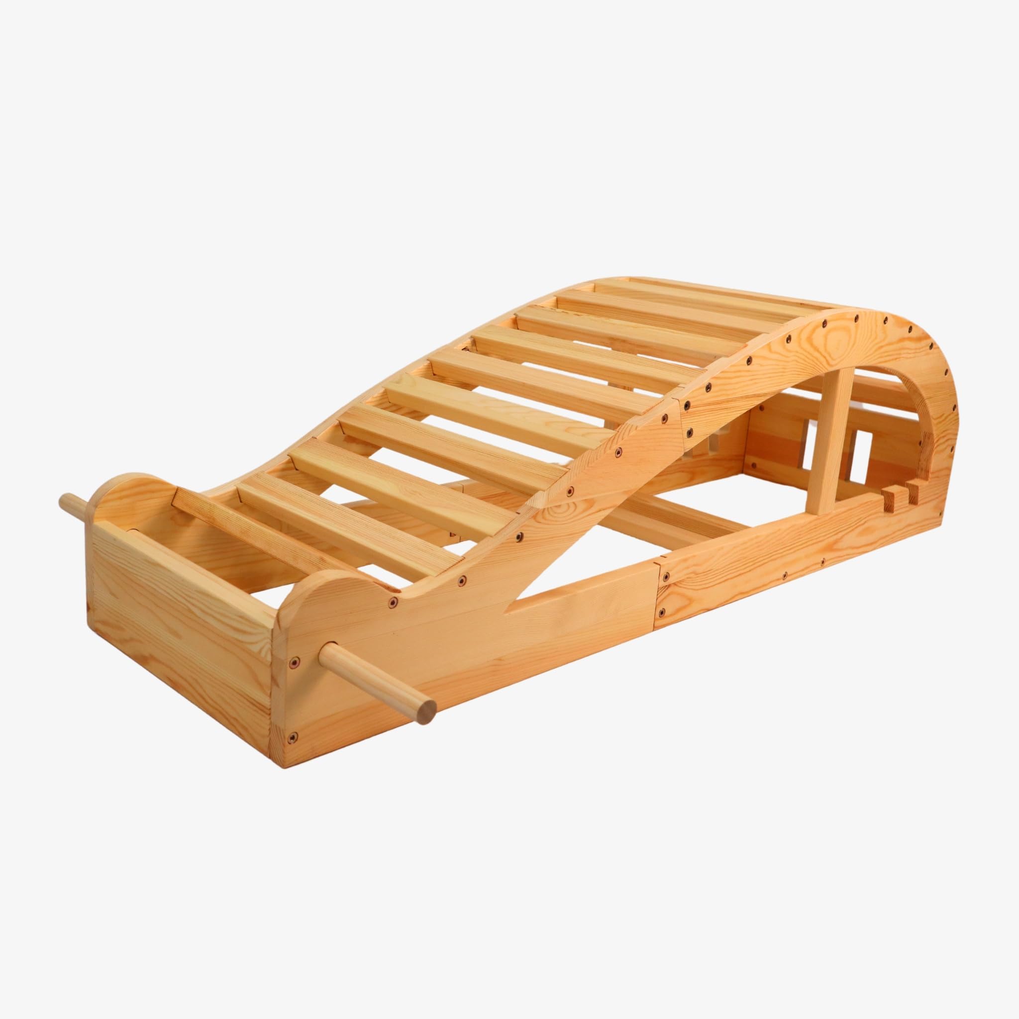 Iyengar Yoga Viparita Dandasana Bench Wooden Back Bending Bench for Deep Stretching and Flexibility Large Back Bender for