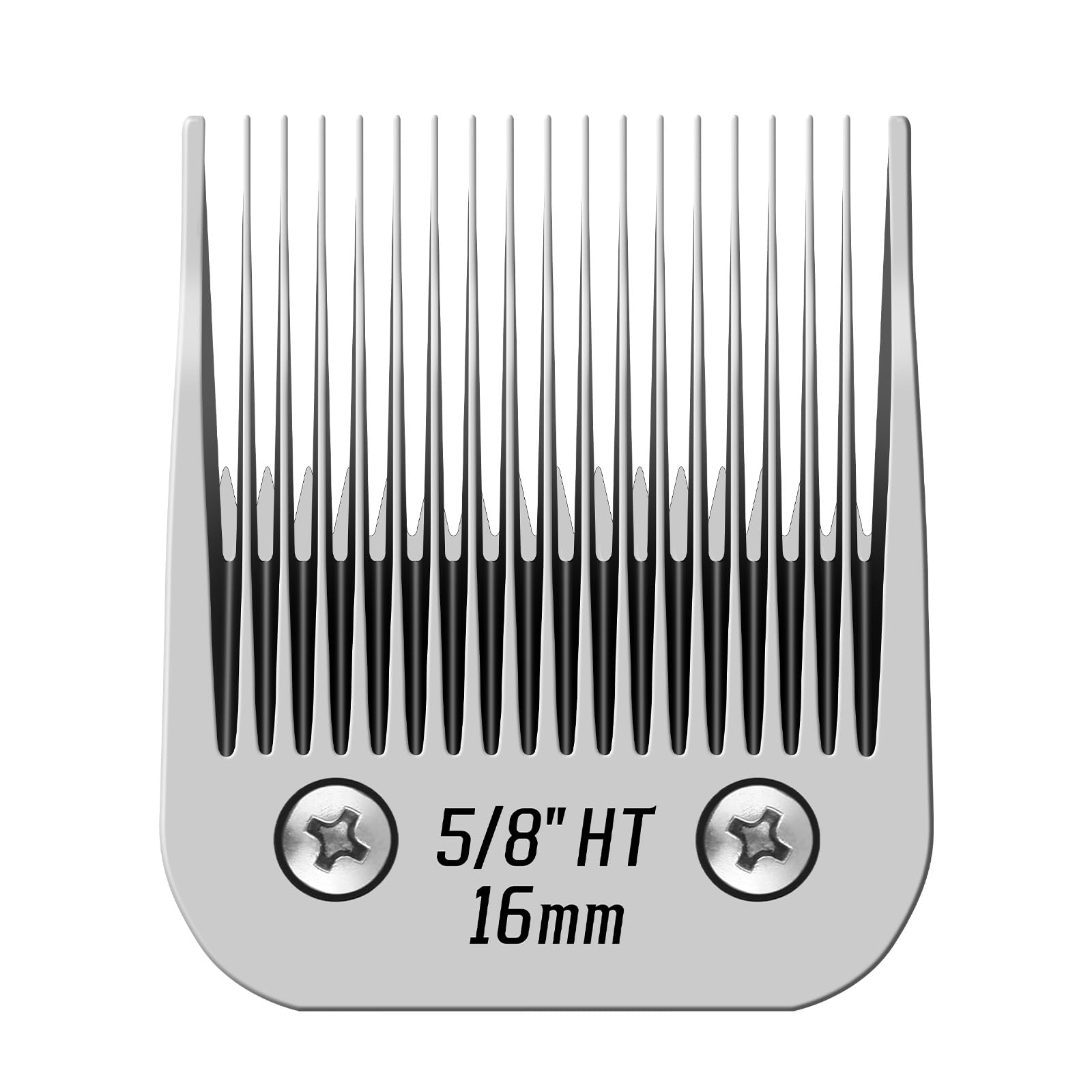 5/8HT Detachable Dog Grooming Clipper Blade β Silver Stainless Steel β Compatible with Andis, Oster A5, Wahl KM10, Moser, Heiniger β 5/8" (16mm) Cut Length