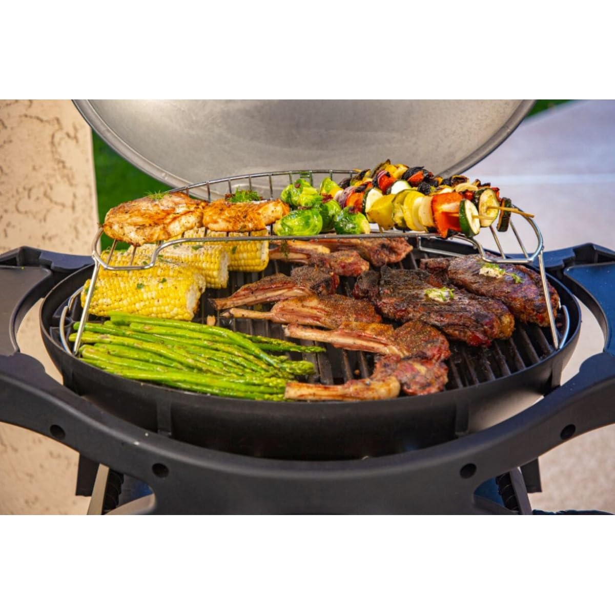 PIT BOSS - Barbecue Gas 5.2KW 2 Griglie in fonte Superficie cuisson 58 x 42.5 cm 2 Bruleurs Inox 2 Tablettes Thermomètre SPORTSMAN2