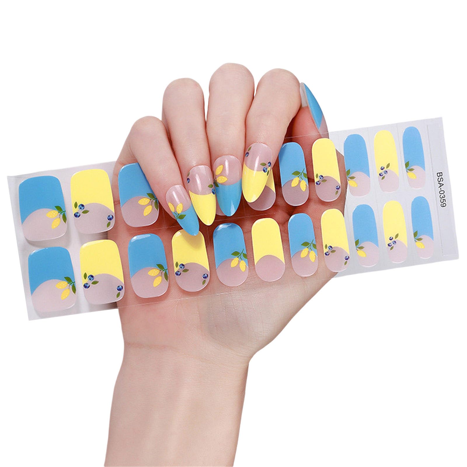 1Set Professional Gels Nails Stickers French Manicure Look Effortless Application Finish Easy Apply Nails Art