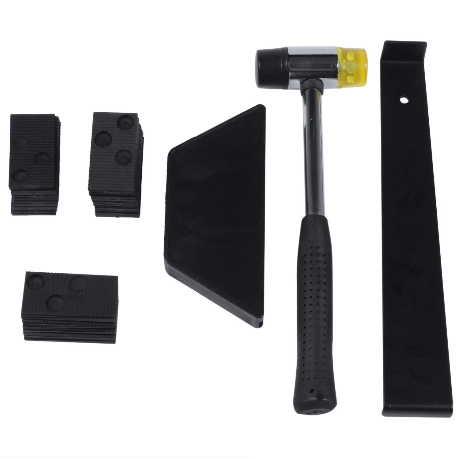 Littimoon Laminate Wood Flooring Installation Kit Wood Flooring Installation Kit with 30 Spacers, Tapping Block, Pull Bar and Mallet
