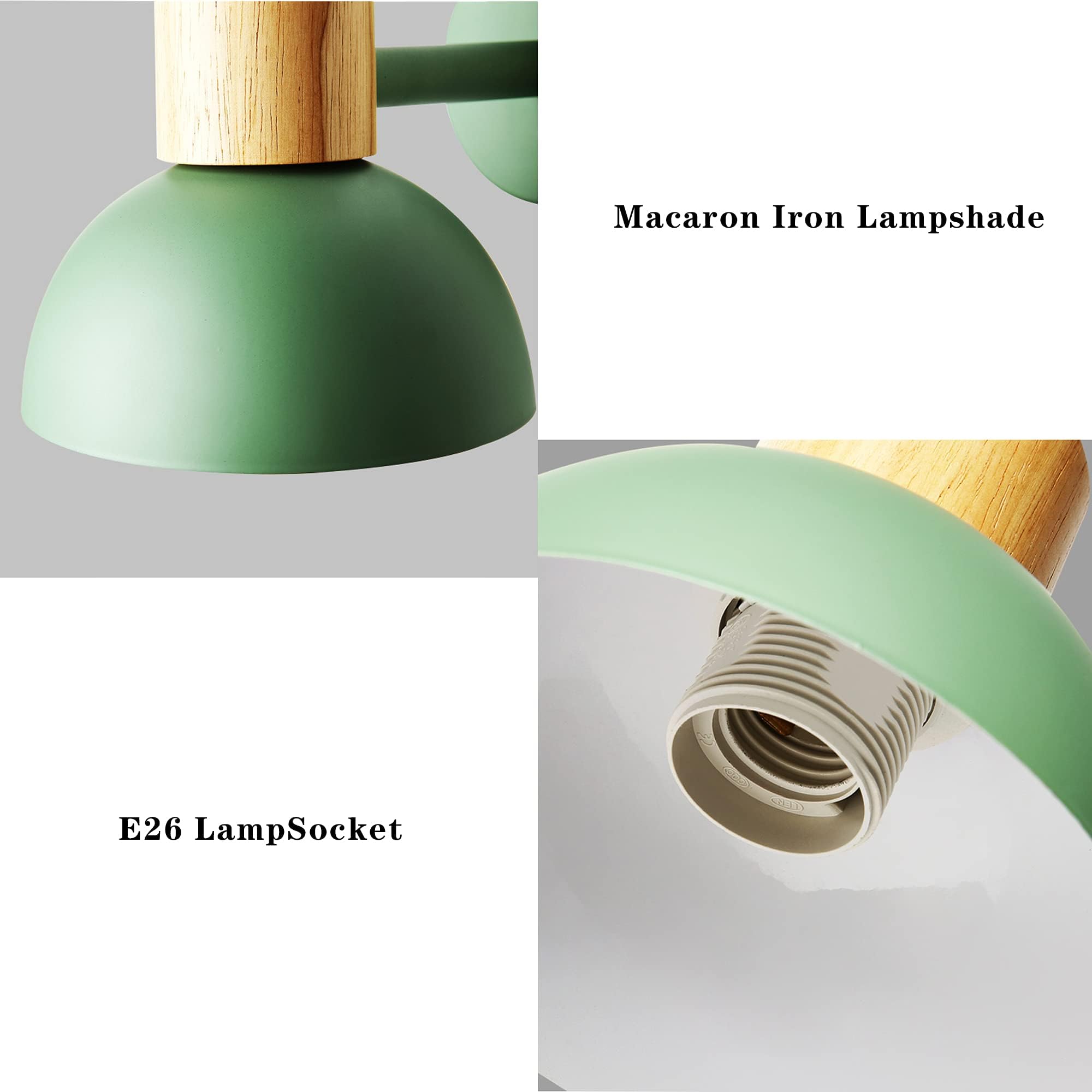 Dimmbar Wandleuchte Innen Mit Schalter, Vintage Metall Wandlampe mit E27 Lampenfassung und Zeitschaltuhr für Wohnzimmer Schlafzimmer TreppenhausFlur-grün(BD1433)